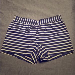 J.Crew Blue & White Linen Blend Short